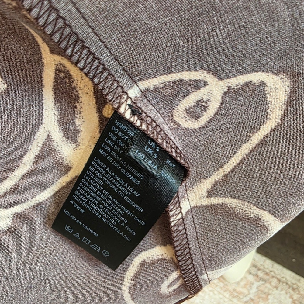 Urban Outfitters Y2K Brown Butterfly Print Midi Dress Sleeveless S/P - Picture 8 of 11